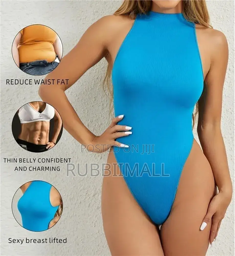 Women's Sleeveless, High-Back Thong Shapewear Body Shaper Jumpsuits