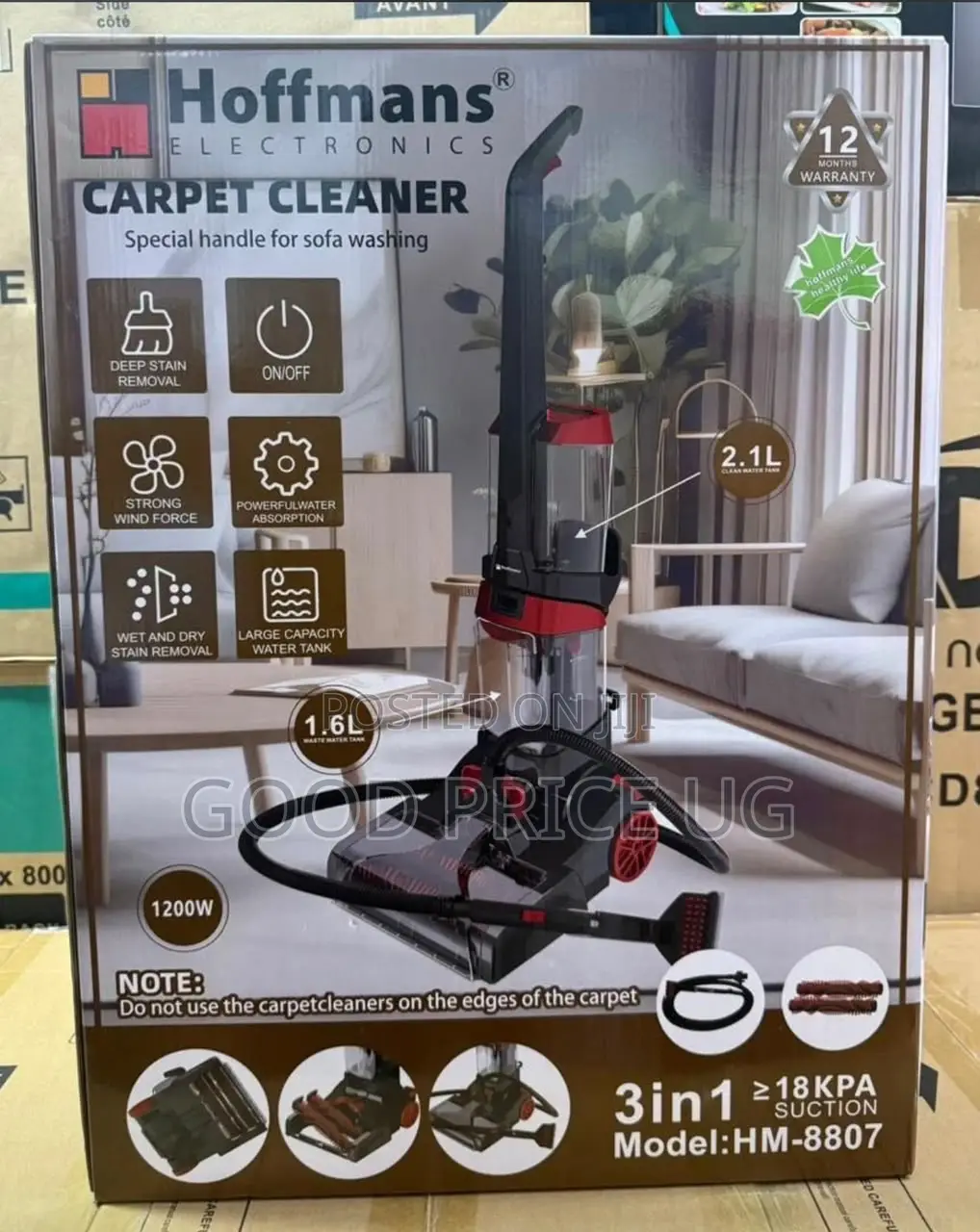 Hoffmans Electronics 3-in-1 Carpet Cleaner (Model: HM-8807)
