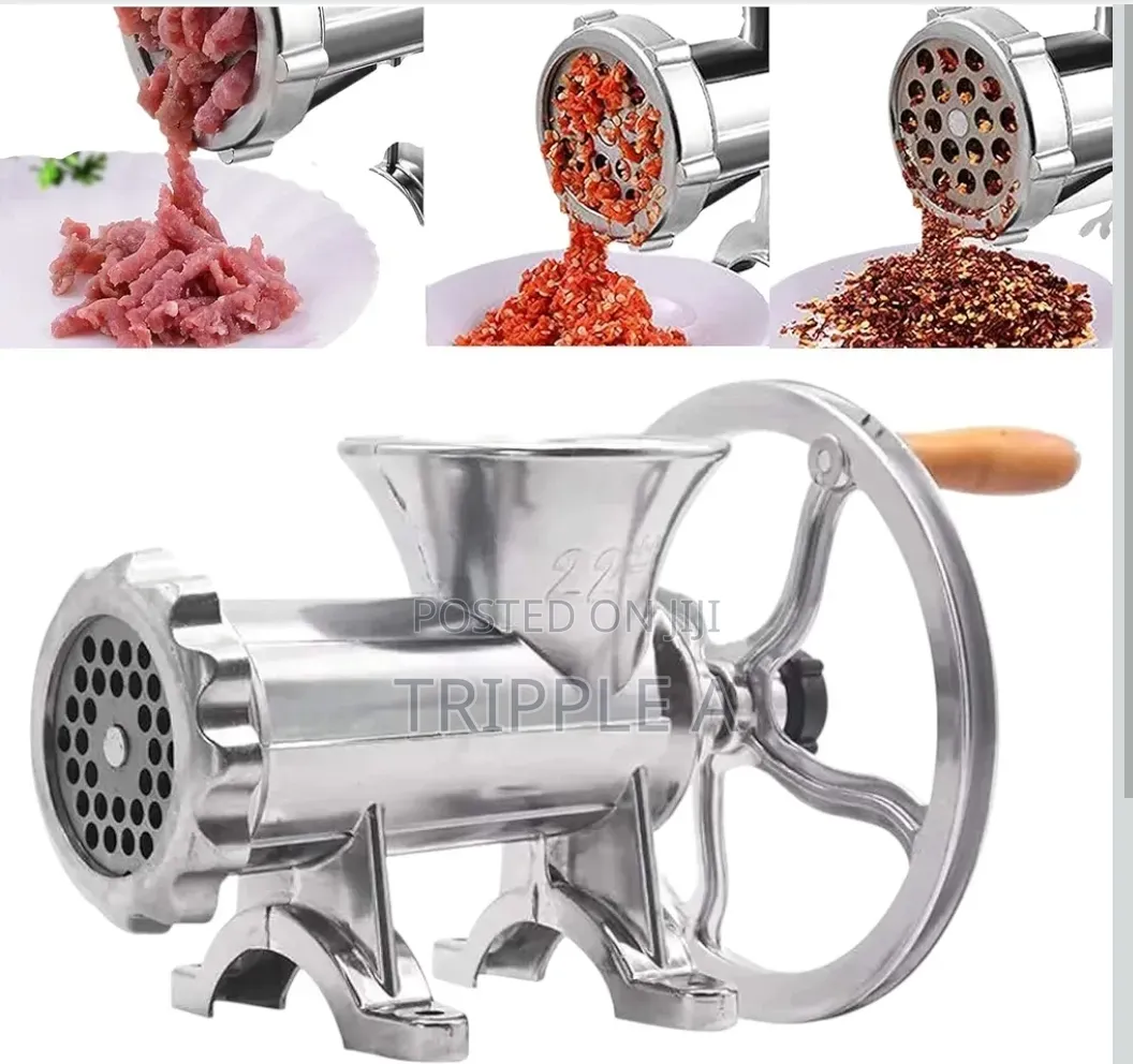 Aluminum Gand Operated Crank Meat Grinder