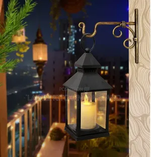 LED Lantern Light With Flickering Candle,Battery Operated Hanging Lamp