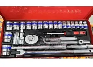 1/2-Inch Drive Socket and Ratchet Wrench Tool Set