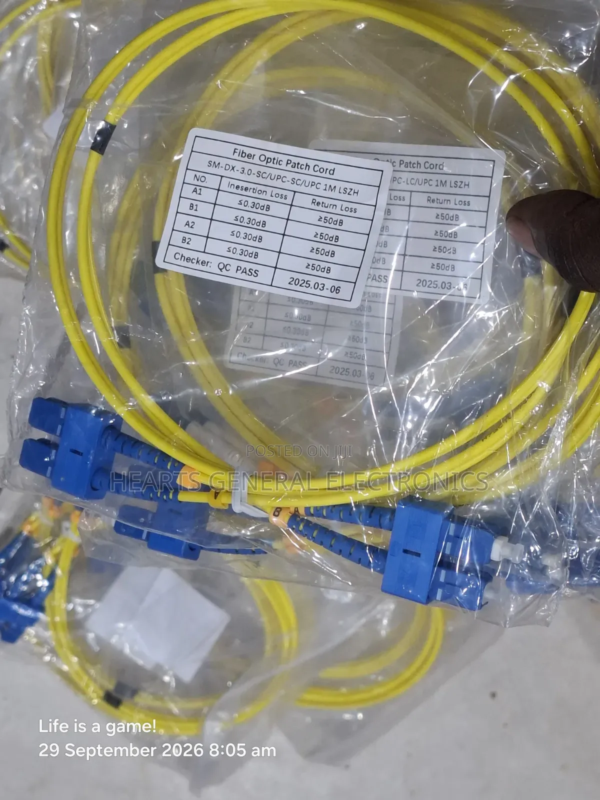 Fiber Optic Patch Cord SC/UPC to SC/UPC Duplex