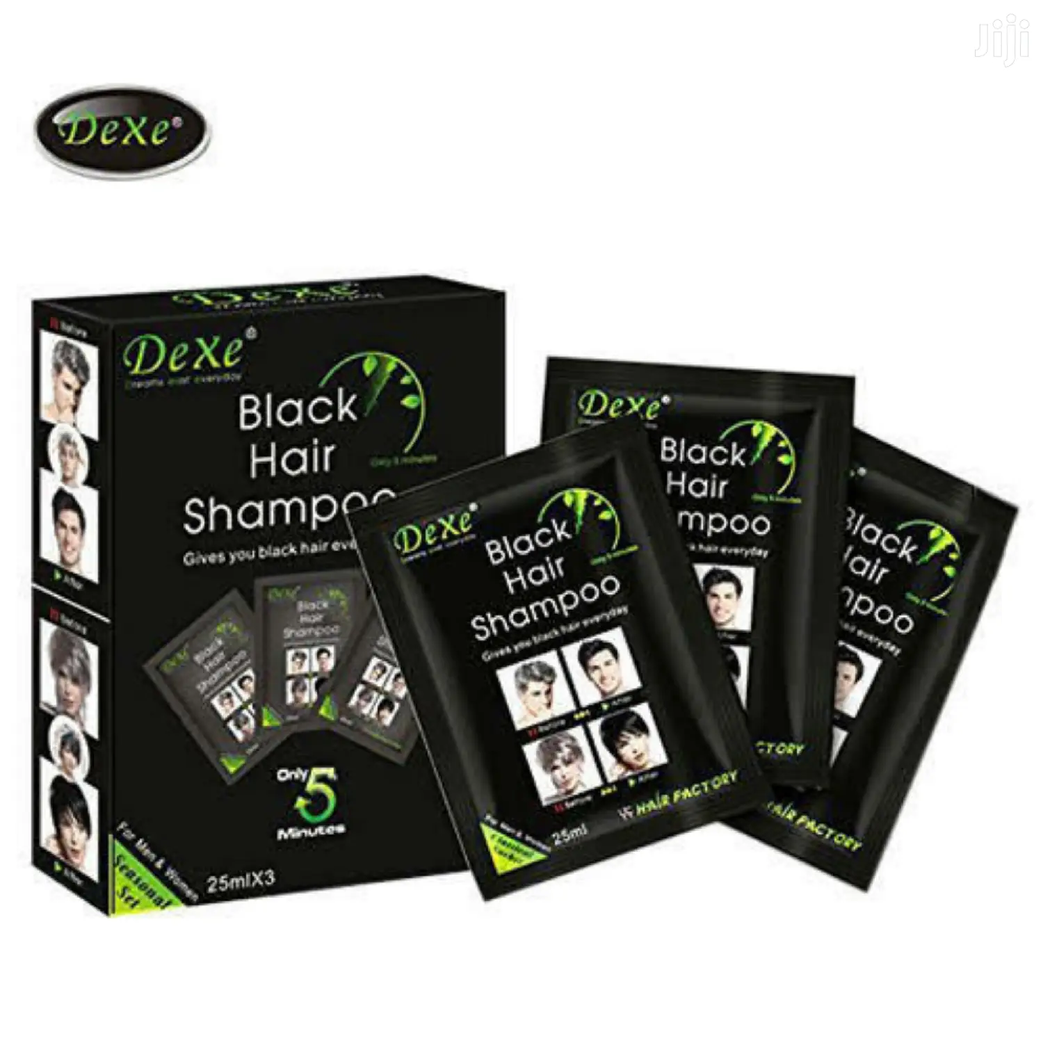 10sackets | Original Dexe Black Hair Shampoo Hair Darkening.