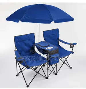 Foldable Chairs With Umbrella and Cup Bottle Holders