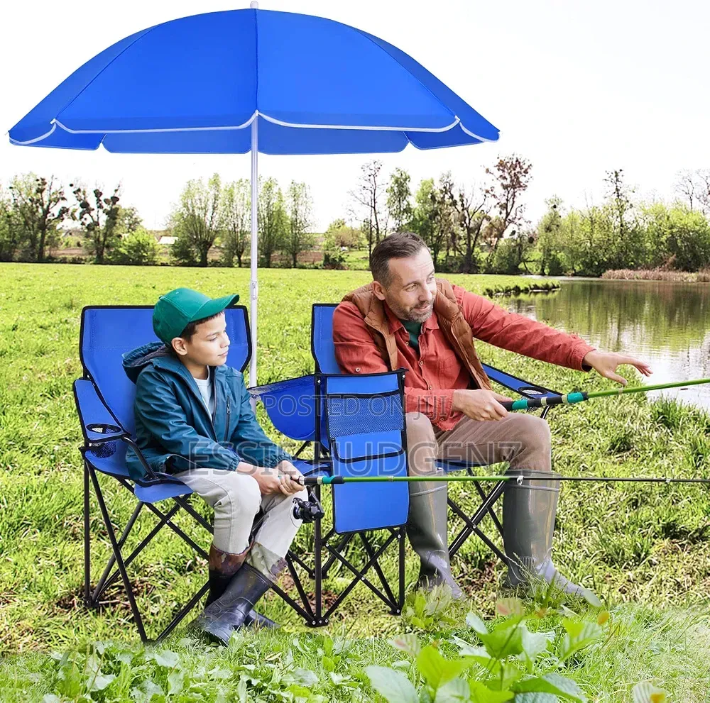 Foldable Chairs With Umbrella and Cup Bottle Holders