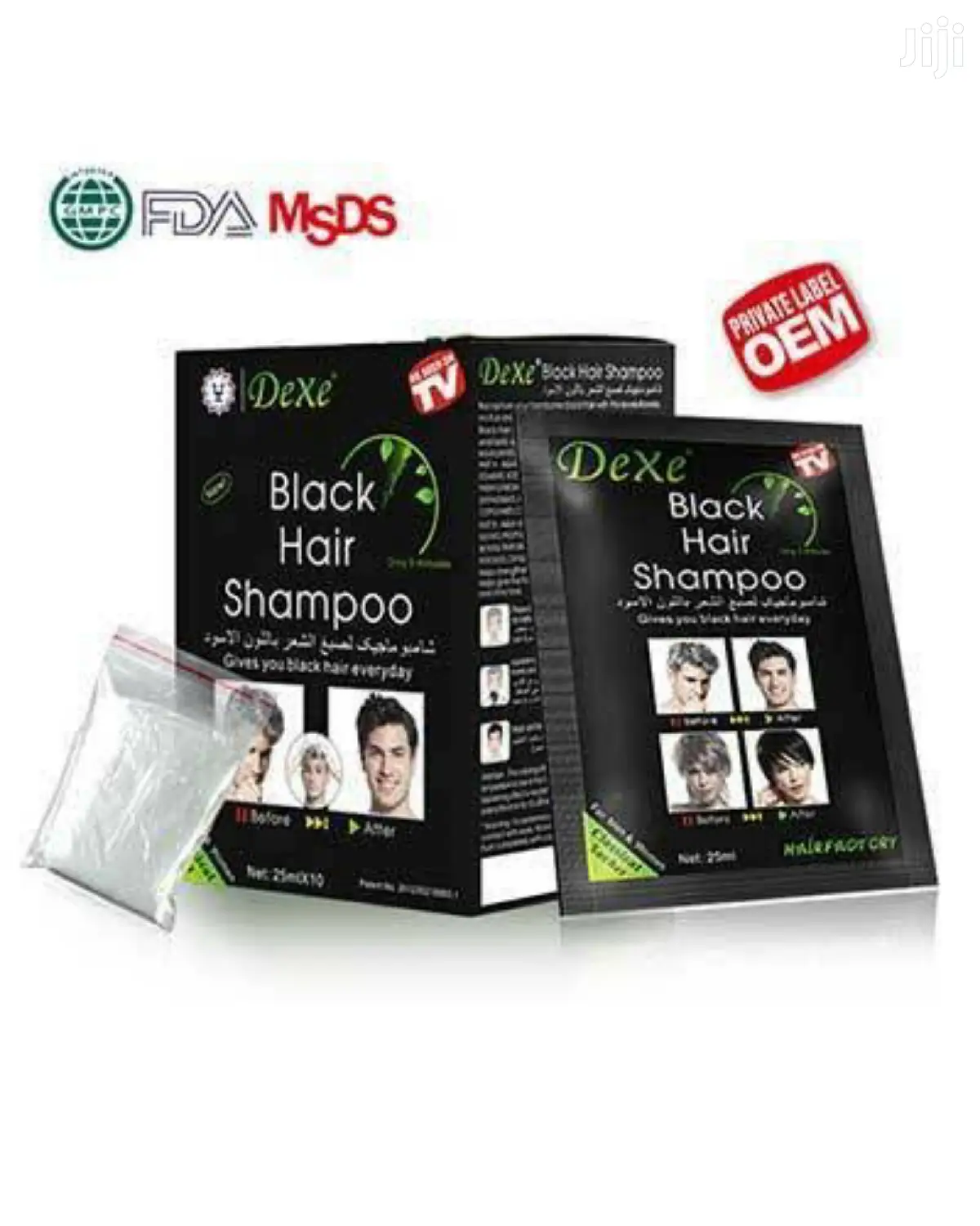 10sackets | Original Dexe Black Hair Shampoo Hair Darkening.