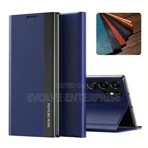 Flip Leather Cover for Galaxy Z Fold 3,4,5,6,7 - Black