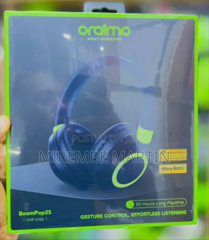 * Oraimo BoomPop 2S Wireless Headphones* HavyBassTM Powerful Audio