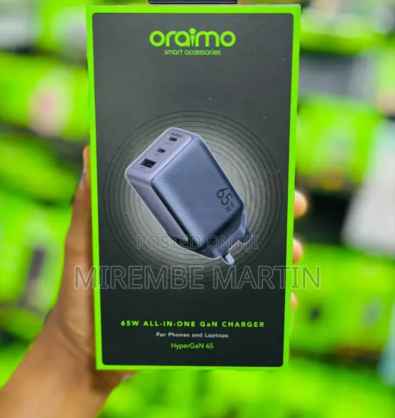 Oraimo HyperGaN 65W All-in-One GaN Charger + 1m Type-C 100W Cable