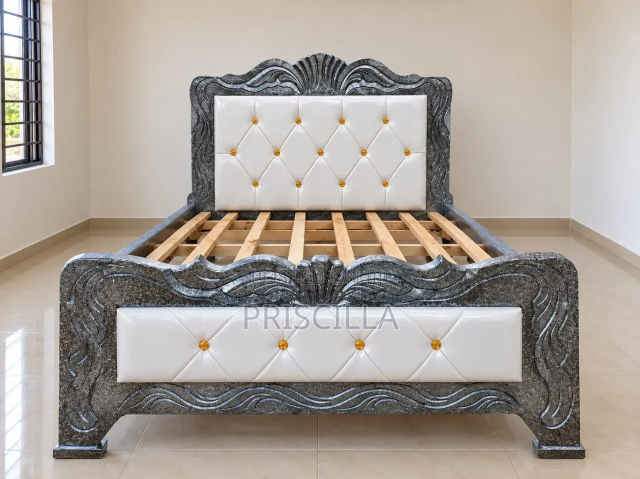 4by6 Silver White Bed
