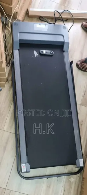 Gray and Black Under-Desk Walking Pad Treadmill