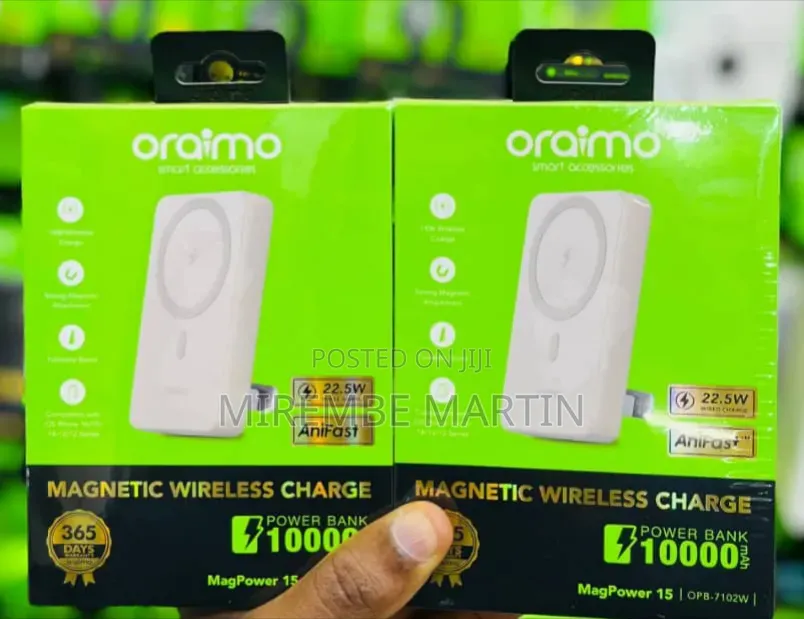 Oraimo MagPower 15 OPB-7102W 10000mAh Magnetic Wireless Power Bank
