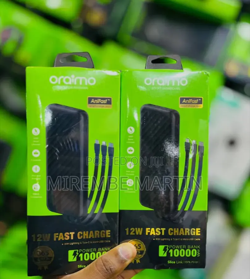Oraimo SliceLink | OPB-P5101 10000mAh 12W Fast Charging Power Bank
