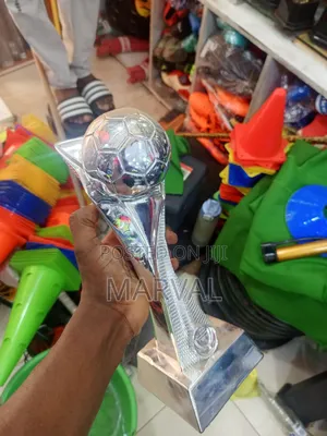 Silver-Finish Football Trophy