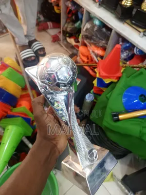 Silver-Finish Football Trophy