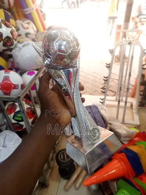 Silver-Finish Football Trophy