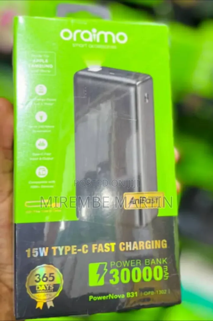  Oraimo PowerNova B31 
OPB-1302 | 30000mAh  
22.5w Fast