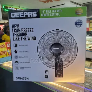 Geepas Wall Fan With Remote/ 16-Inch Wall Fan