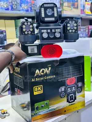 4-Lens AI Solar Security Camera – Dual Solar Panels