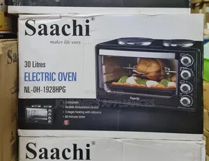 Saachi 30L Electric Oven With 2 Hotplates & Rotisserie – NL-OH-1928HPG