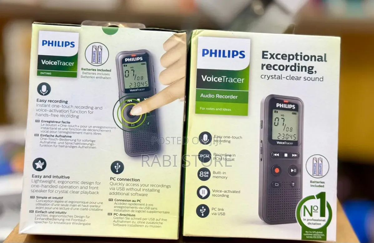 Philips Voice Tracer Digital Voice Recorder, Built in 8GB Storage