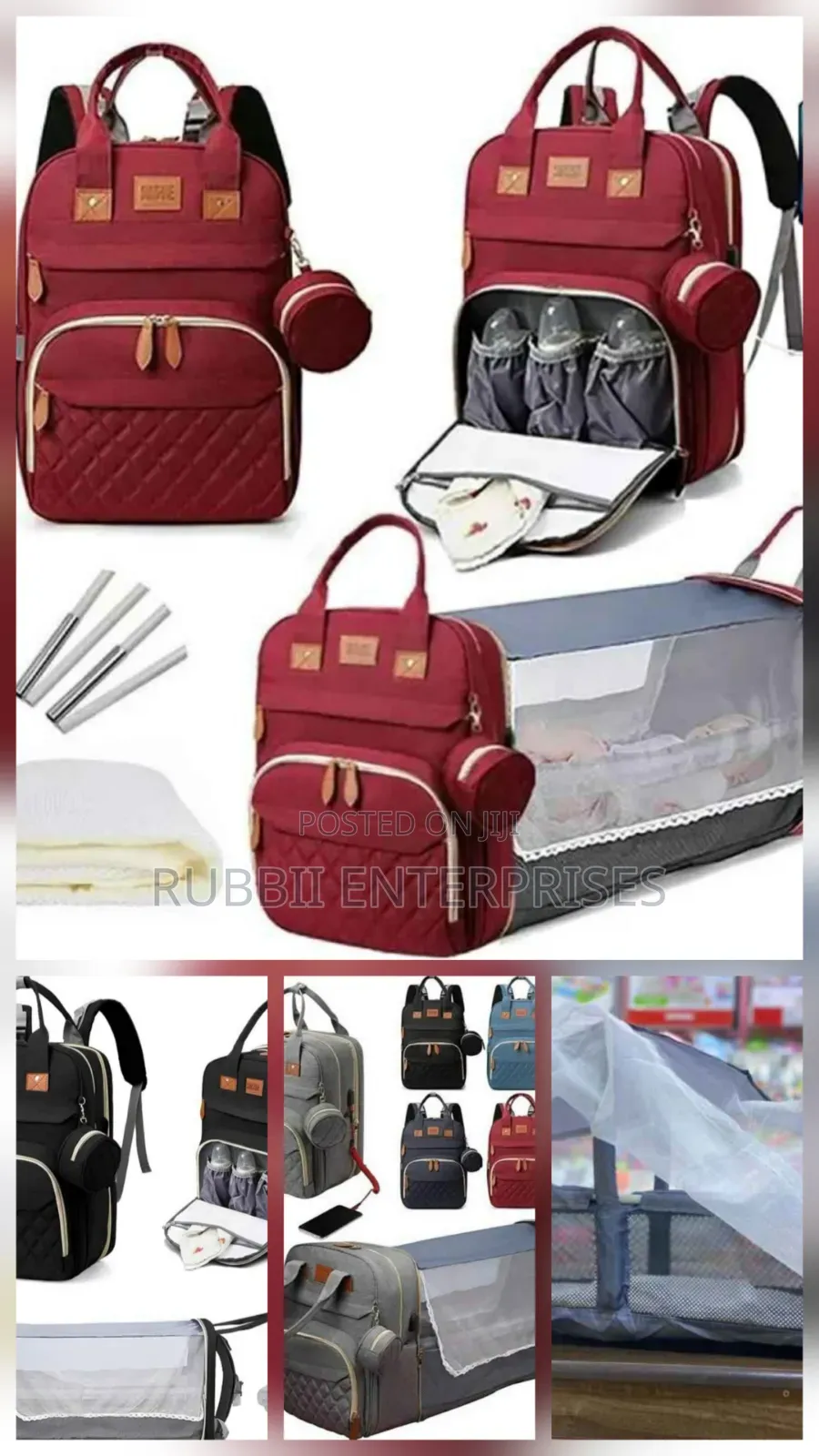 Baby Diaper Bag Bed 2 in 1