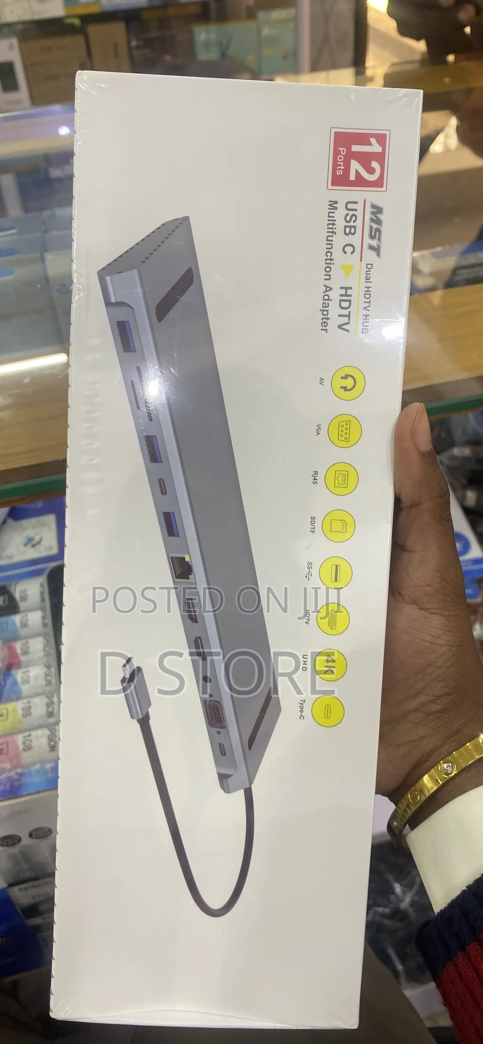12 Port MST Dual Type C HDTV Hub