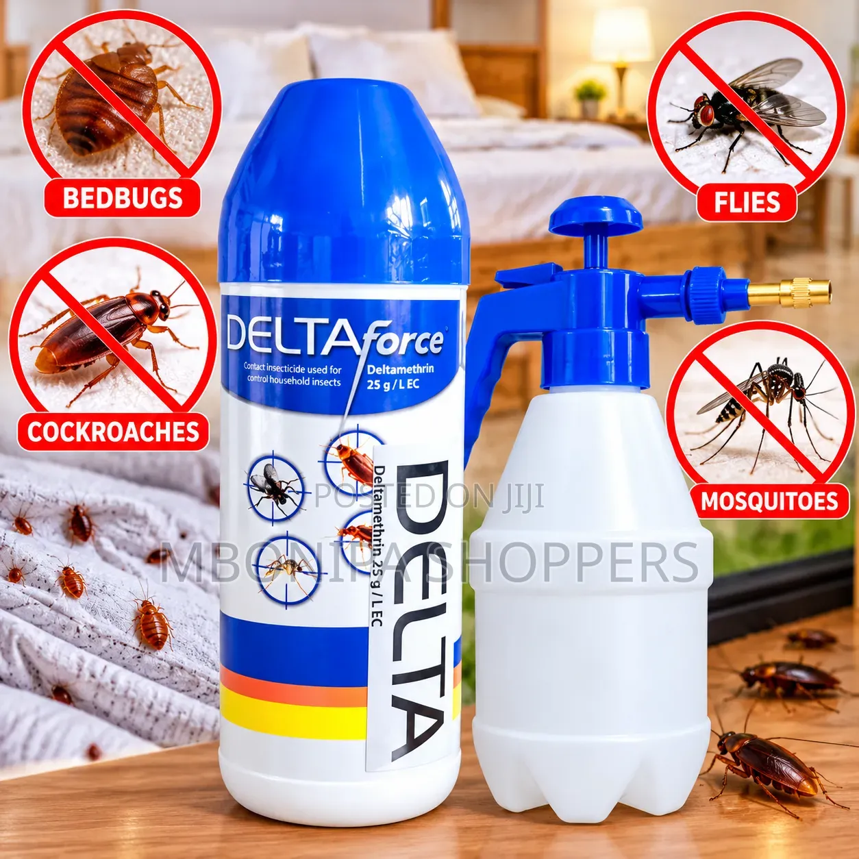 DELTAforce 1L Insecticide Powerful Pest Control + FREE Spray Bottle