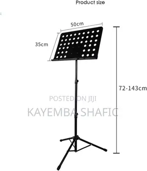 Heavy Duty Orchestral Sheet Music Stand - Adjustable Tripod
