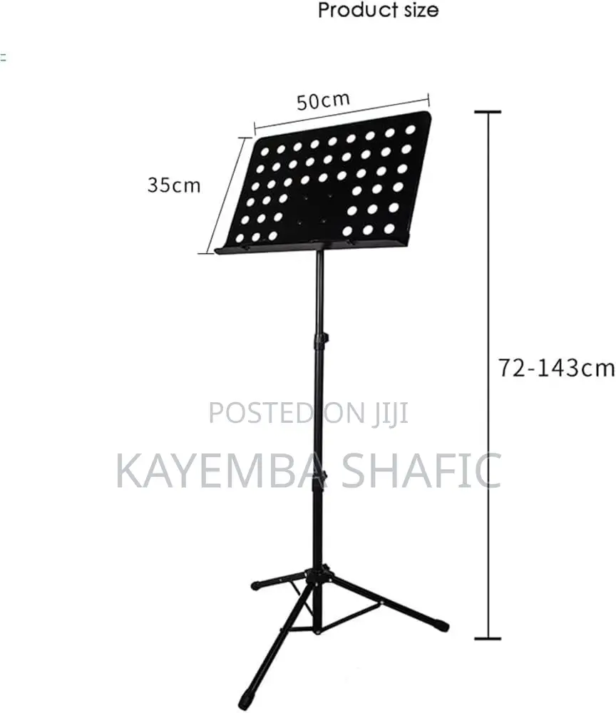 Heavy Duty Orchestral Sheet Music Stand - Adjustable Tripod