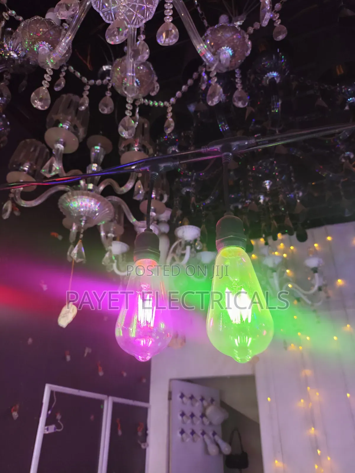 Pink /Green Filament Bulbs