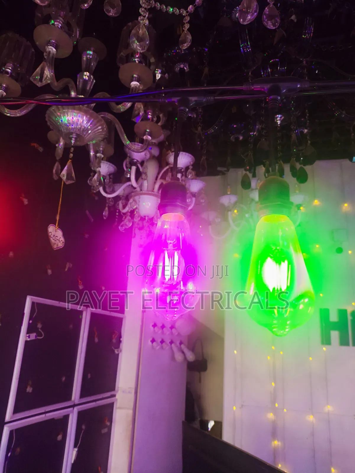 Green and Purple/Pink Filament Bulb