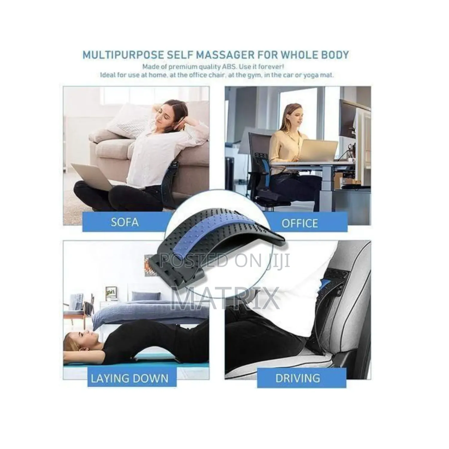 Back Stretcher Multi-Level Adjustable Back Massager Waist Neck Stretch