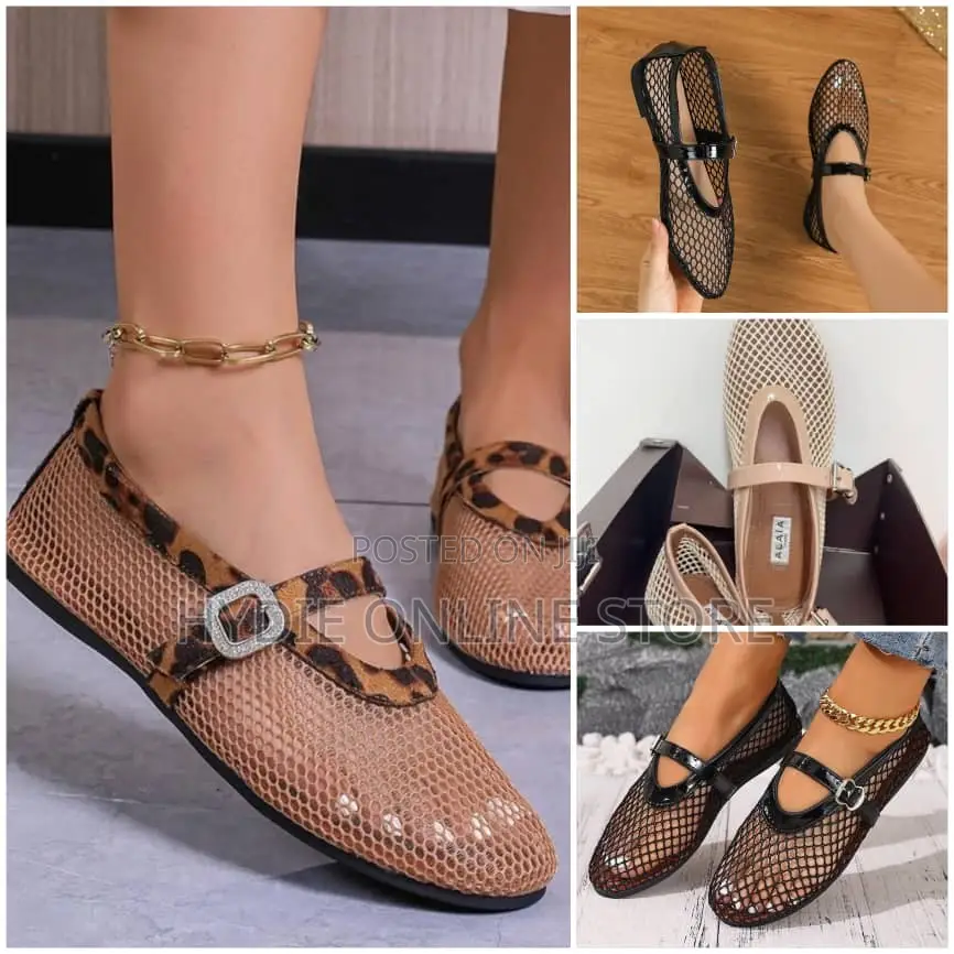 Elegant Net Closed Ladies’ Shoes