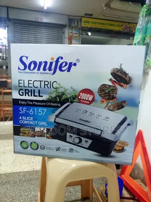 Sonifer SF-6157 Electric Grill, a 2000W 4-Slice Contact Grill.