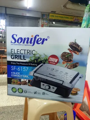 Sonifer SF-6157 Electric Grill, a 2000W 4-Slice Contact Grill.