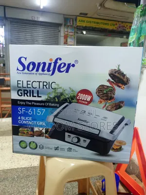 Sonifer SF-6157 Electric Grill, a 2000W 4-Slice Contact Grill.