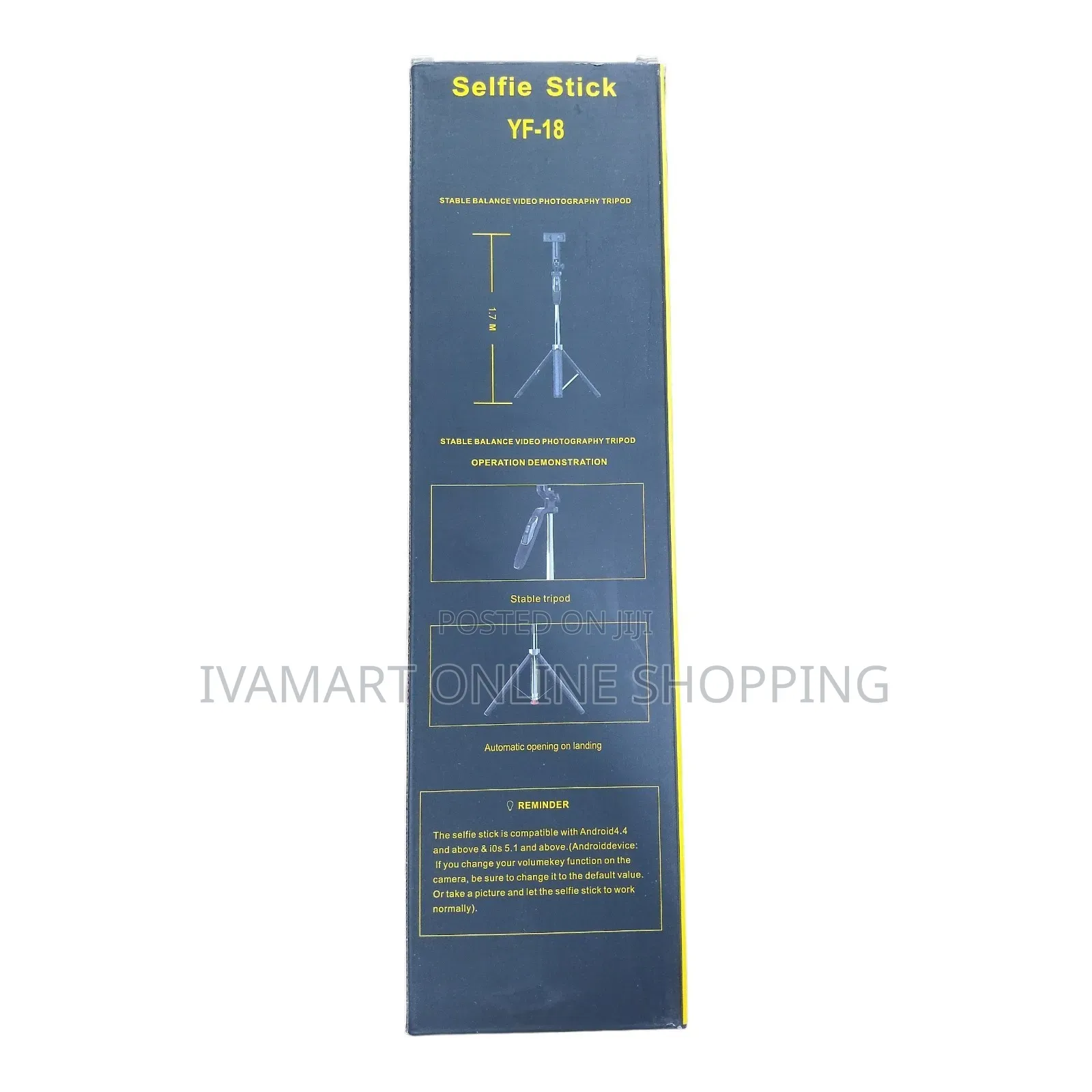 YF-18 Selfie Stick Tripod – Bluetooth Remote, Auto-Opening Legs 1.7m