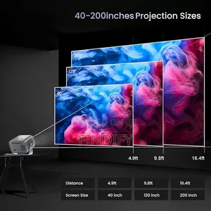 Portable Projector With WiFi6 Blutooth 5.0, Electric Focus/Android