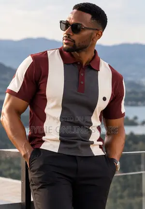 Turkish Half Button Strips Tshirts