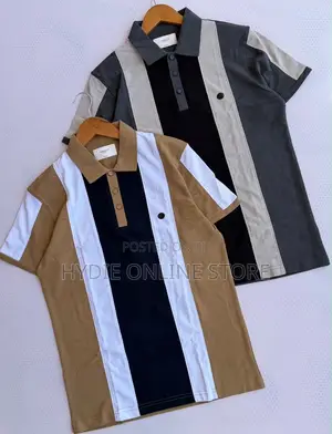 Turkish Half Button Strips Tshirts