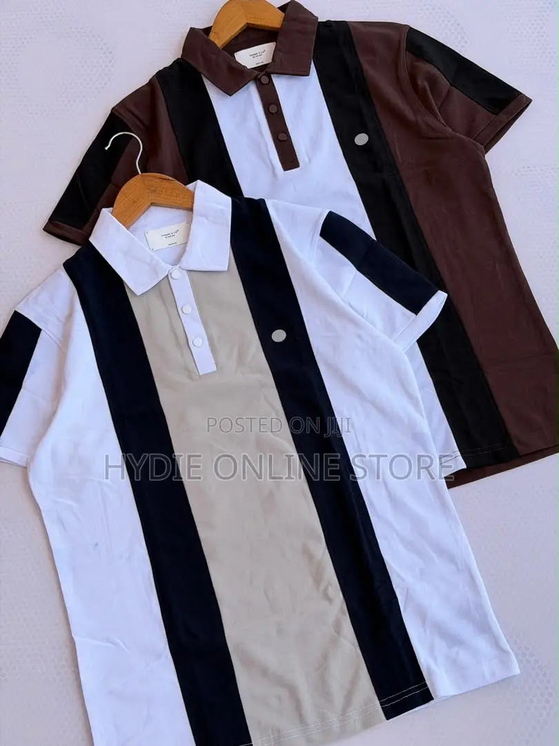 Turkish Half Button Strips Tshirts