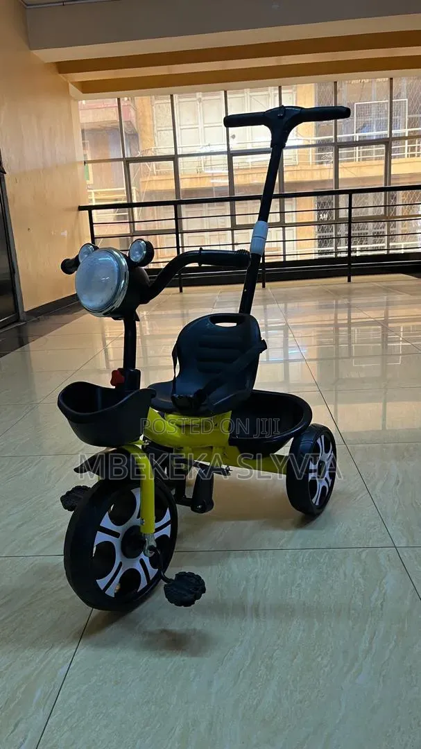 Kid's Tricycle/ Tricycle With Seat Belt-Push Handle-Baby Bottle Handle