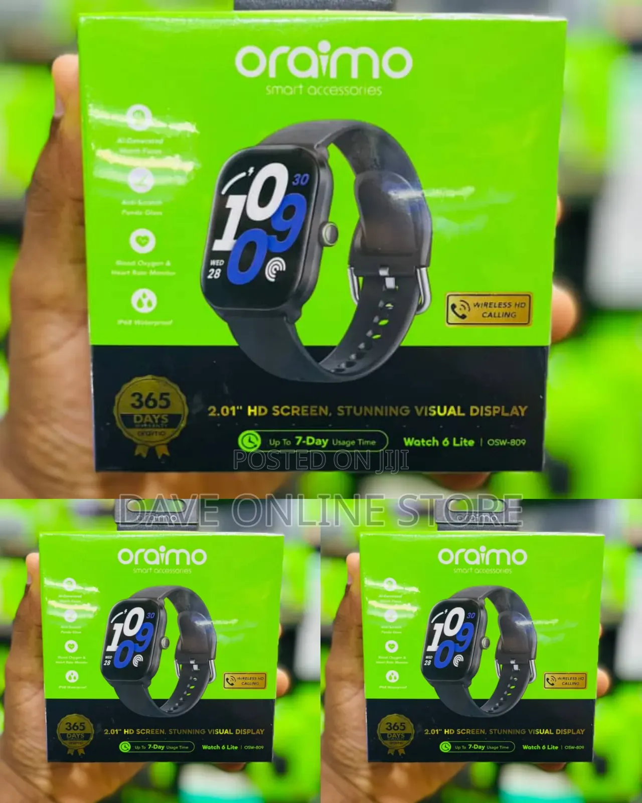  Oraimo Watch 6 Lite OSW-809 2.01” HD Smartwatch IP68