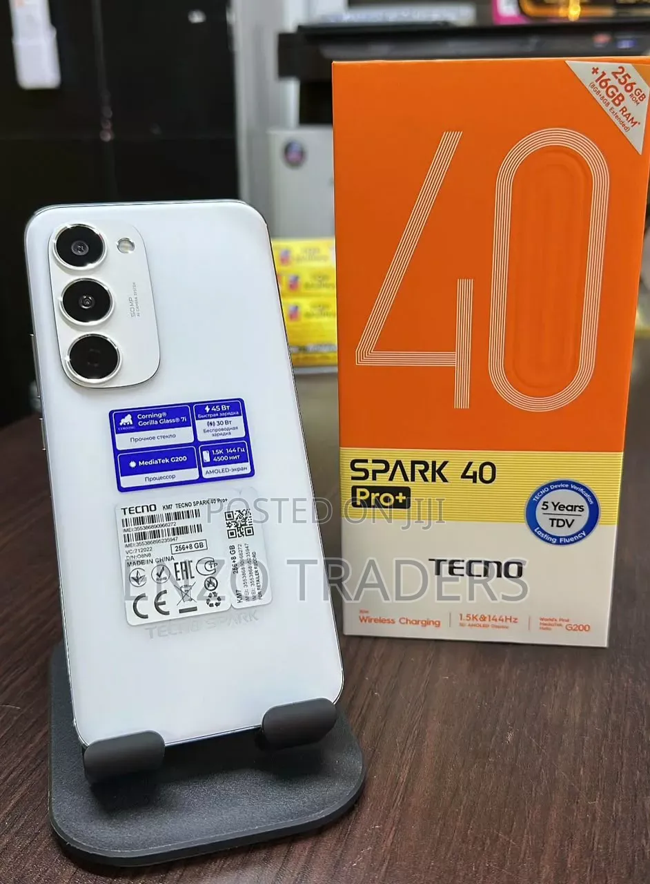 New Tecno Spark 40 Pro+ 256 GB White