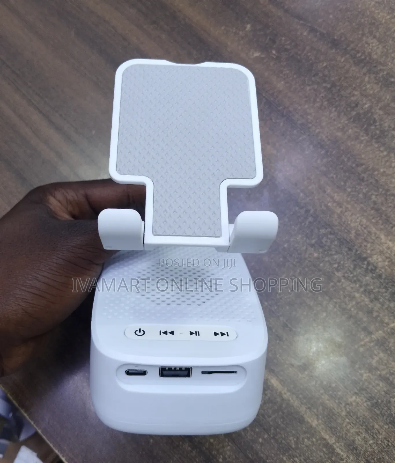 NewRixing 3 in 1 Phone Stand – Bluetooth Speaker, Power Bank