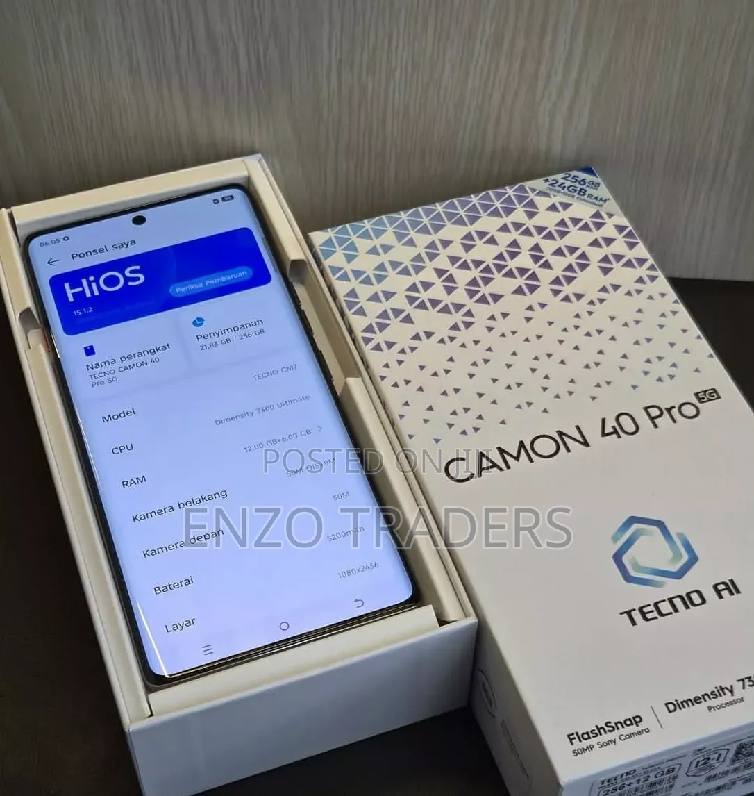 New Tecno Camon 40 Pro 5G 256 GB Black