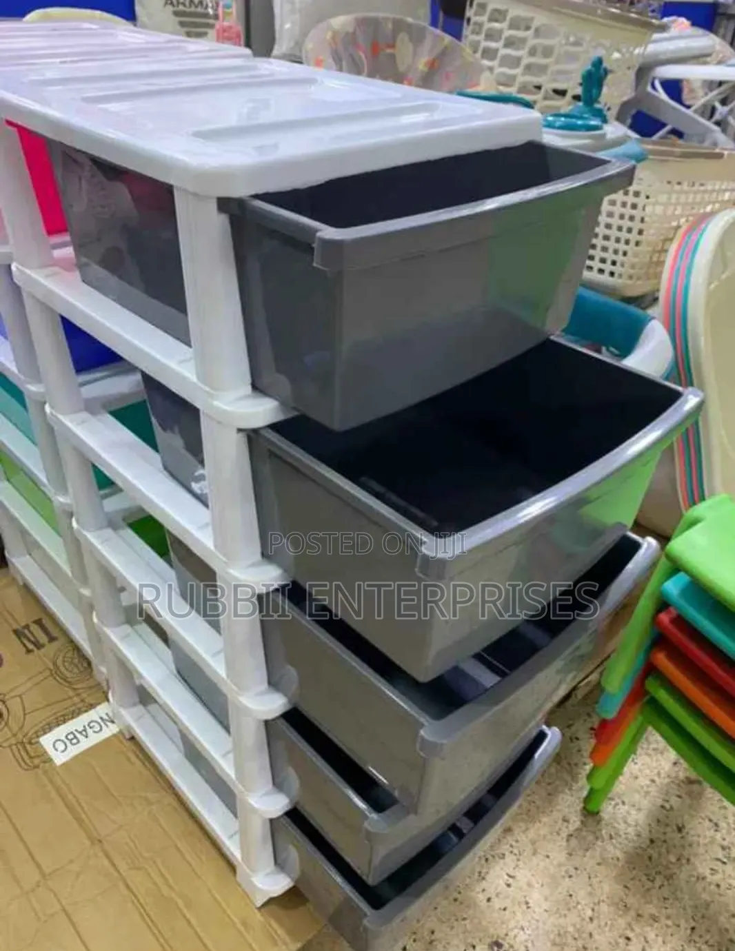 Plastic Drawer ~ Grey