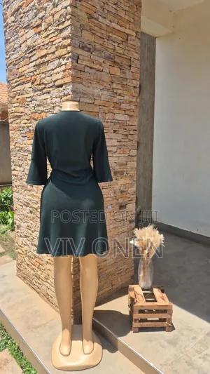 Chic and Elegant Forest Green Wrap Dress