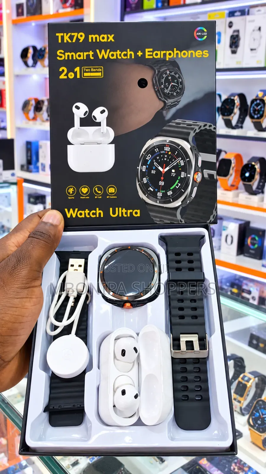 TK79 Max Smart Watch + Earphones 2-in-1 Combo